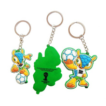 Heißverkaufs maßgeschneidertes Fashion Logo Karton Anime Keyring Silikon Gummi PVC -Schlüsselbund